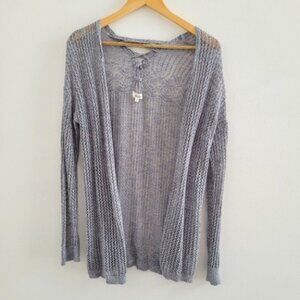 💘Mudd Light Blue Knit Open Lightweight Cardigan Size Medium